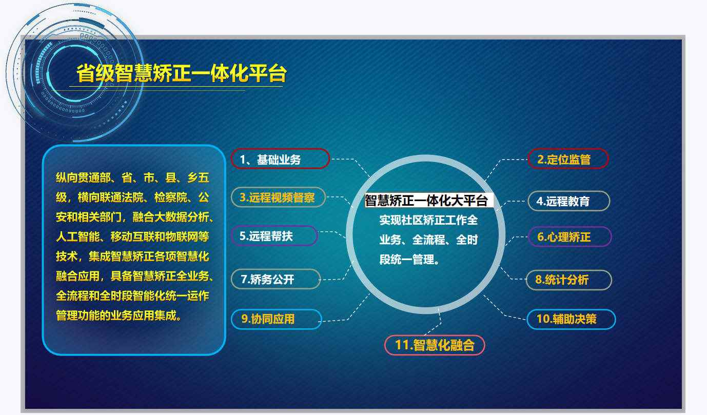 省级智慧矫正一体化平台